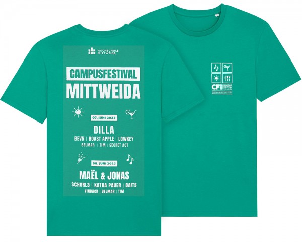 Unisex T-Shirt &quot;Campusfestival&quot;, grün